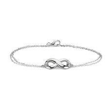 7&quot; Infinity Chain Bracelet in Sterling Silver (1.5 mm)