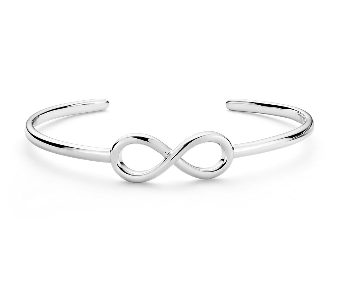Infinity Cuff Bracelet in Sterling Silver