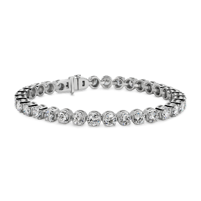 Lab Grown Diamond Tennis Bracelet in 14k White Gold (10 ct. tw.) Blue