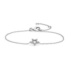 Mini Open Star Diamond Bracelet 18k White Gold