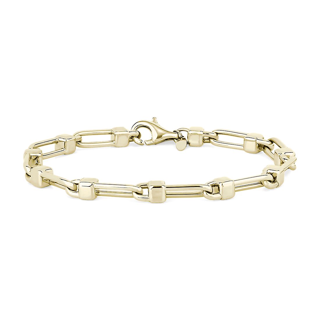 7.5" Mixed Links Bracelet in 14k Yellow Gold (4.9mm)