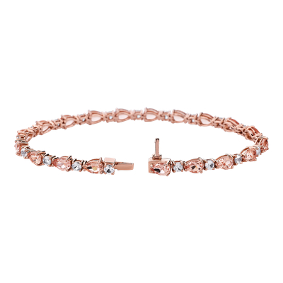 Closeup view of the bracelet clasp