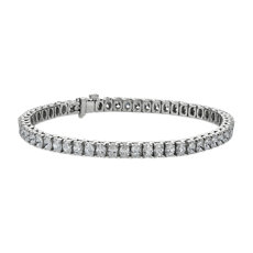Bracelet tennis diamants taille ovale en or blanc 18 carats(8,75 carats, poids total)