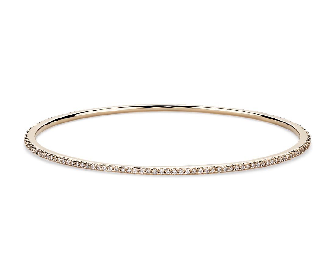 Stackable Pavé Diamond Bangle in 18k Yellow Gold (1 ct. tw.)
