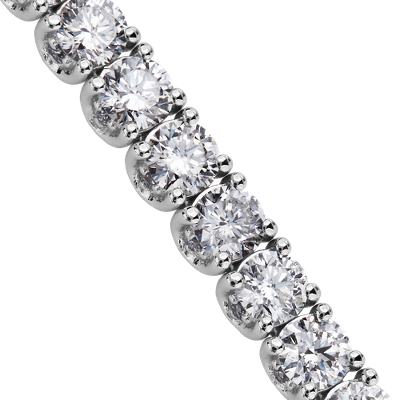 Rollover Diamond Tennis Bracelet in 14k White Gold (6.96 ct.tw)