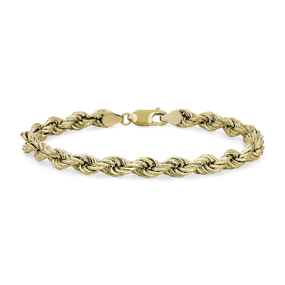 7.5" Rope Chain Bracelet in 14k Italian Yellow Gold (6 mm) | Blue Nile