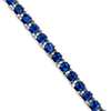 Blue Sapphire Tennis Bracelet in 14k White Gold (2mm)