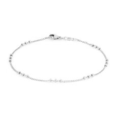 7&quot; Saturn Chain Bracelet in Sterling Silver (1.2 mm)