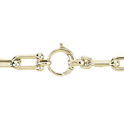 Closeup view of the bracelet clasp