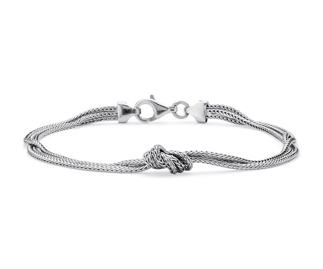 Silky Knot Bracelet in Sterling Silver