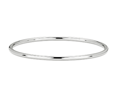 Slip Bangle in 14k Italian White Gold