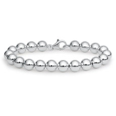 7.5&quot; Beads Bracelet in Sterling Silver (8 mm)