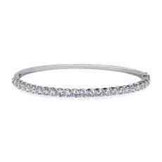NOUVEAU Bracelet jonc en diamants Tessere en or blanc 14 carats (4,51 carat, poids total)