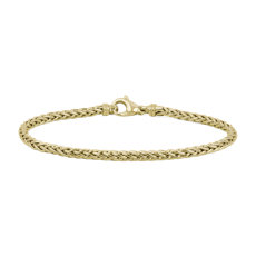 7.5&quot; Wheat Chain Bracelet in 14k Italian Yellow Gold (3.1 mm)