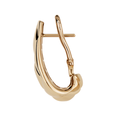 Quilted Earrings in 14k Yellow Gold