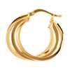 Triple Hoop Earrings in 14k Yellow Gold (23.5 mm)