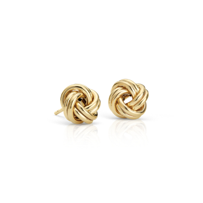 Petite Love Knot Earrings In 14k Italian Yellow Gold Blue Nile