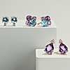 first alternate view of Amethyst and Blue Topaz Cluster Stud Earrings with Diamond Accents in 14k Rose Gold