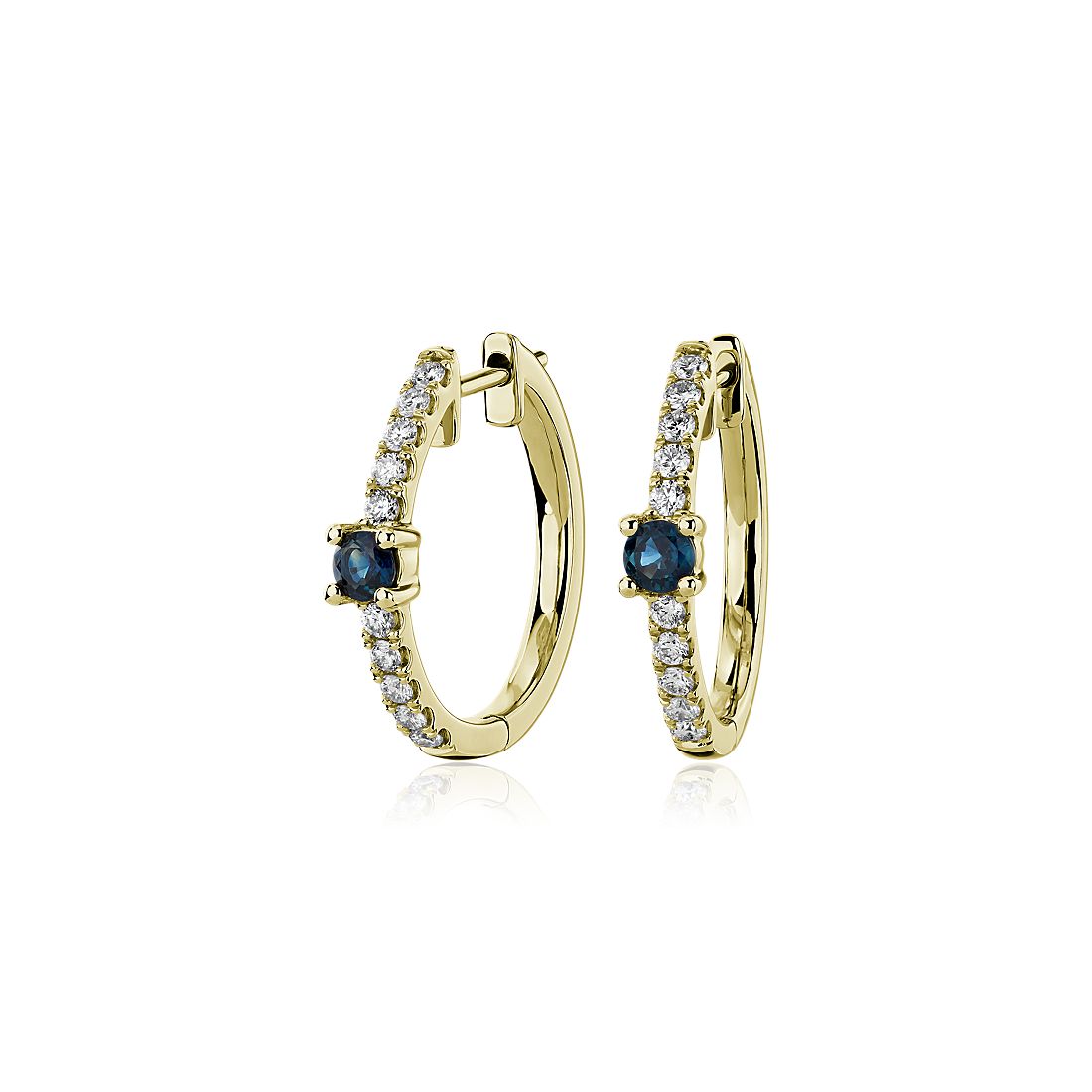 sapphire earrings hoops