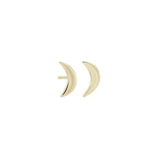 Crescent Moon Earrings in 14k Yellow Gold