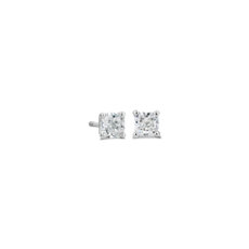 NEW Cushion Diamond Stud Earrings in 14k White Gold (1 ct. tw.)