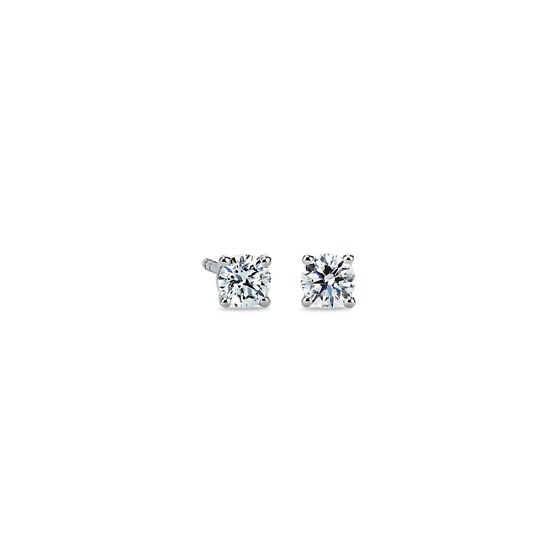 14k White Gold Four-Claw Diamond Stud Earrings (0.46 ct. tw.)
