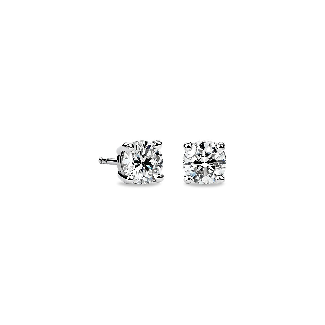 14k White Gold Four-Claw Diamond Stud Earrings (1.45 ct. tw.)