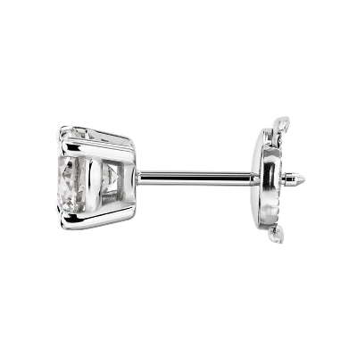 14k White Gold Four-Claw Diamond Stud Earrings (1.45 ct. tw.)