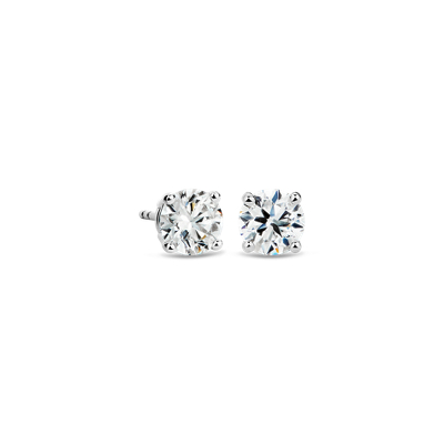 Diamond Stud Earrings in 14k White Gold (2 ct. tw.) | Blue Nile