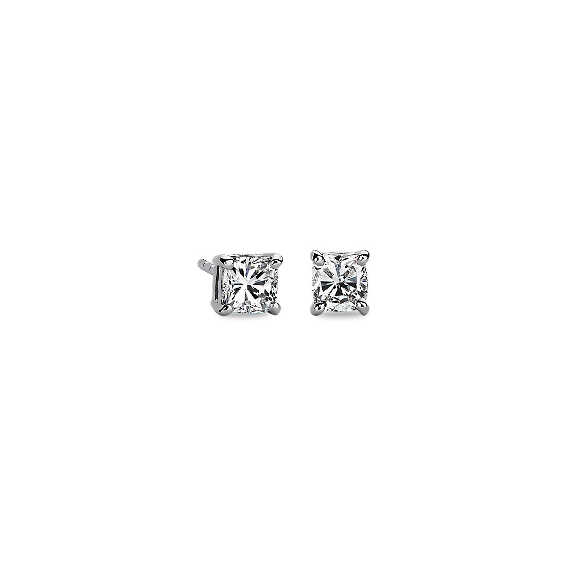 Cushion Diamond Stud Earrings in 14k White Gold (3/4 ct. tw.)