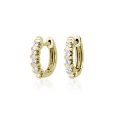 NEW Diamond Bar Hoop Earrings in 14k Yellow Gold (1/2 ct. tw.)