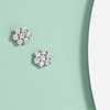 first alternate view of Blue Nile Signature Diamond Floral Stud Earrings in Platinum (2 1/6 ct. tw.)