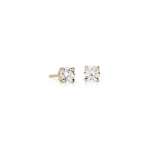 Diamond Earrings in 18k Yellow Gold (1 ct. tw.) | Blue Nile
