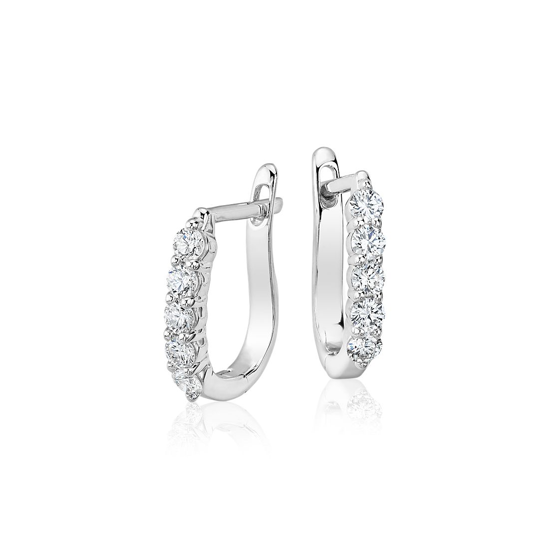 Diamond Hoop Earrings in 18k White Gold (0.70 ct. tw.)