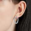 Diamond Eternity Hoop Earrings in 18k White Gold (1 1/2 ct. tw.)- G/SI