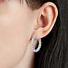 Diamond Eternity Hoop Earrings in 18k White Gold (3 ct. tw.)- G/SI 