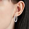 Diamond French Pavé Inside Out Hoop Earrings in 14k White Gold (5 ct. tw.)