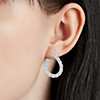 Diamond Front-Back Pear Shape Hoop Earrings in 18k White Gold (5 3/8 ct. tw.)