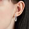 Diamond Front Facing Hoop Earrings in 18k White Gold (1 ct. tw.) G/SI