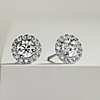 first alternate view of Diamond Halo Stud Earrings in 14k White Gold (1 ct. tw.)