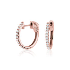 NEW Eternity Diamond Hoop Earrings in 14k Rose Gold (0.48 ct. tw.)