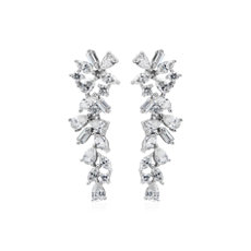 NEW Diamond Petal Drop Earrings in 14k White Gold (1 1/2 ct. tw.)