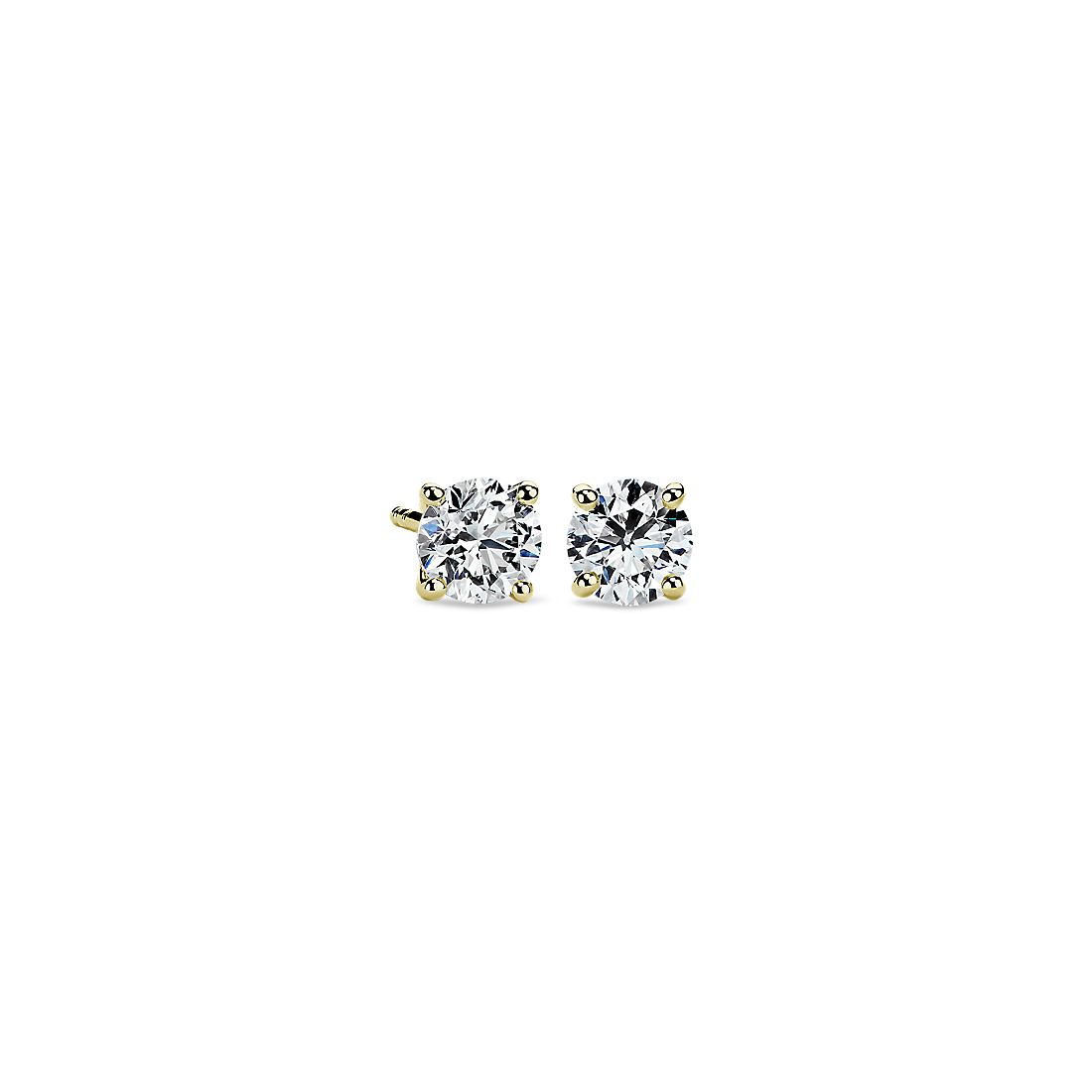 14k Yellow Gold Four-Claw Diamond Stud Earrings (0.96 ct. tw.)