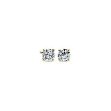 Puces d’oreilles en diamant sertissure à quatre griffes Or jaune 14 carats (0,96 carat, poids total)