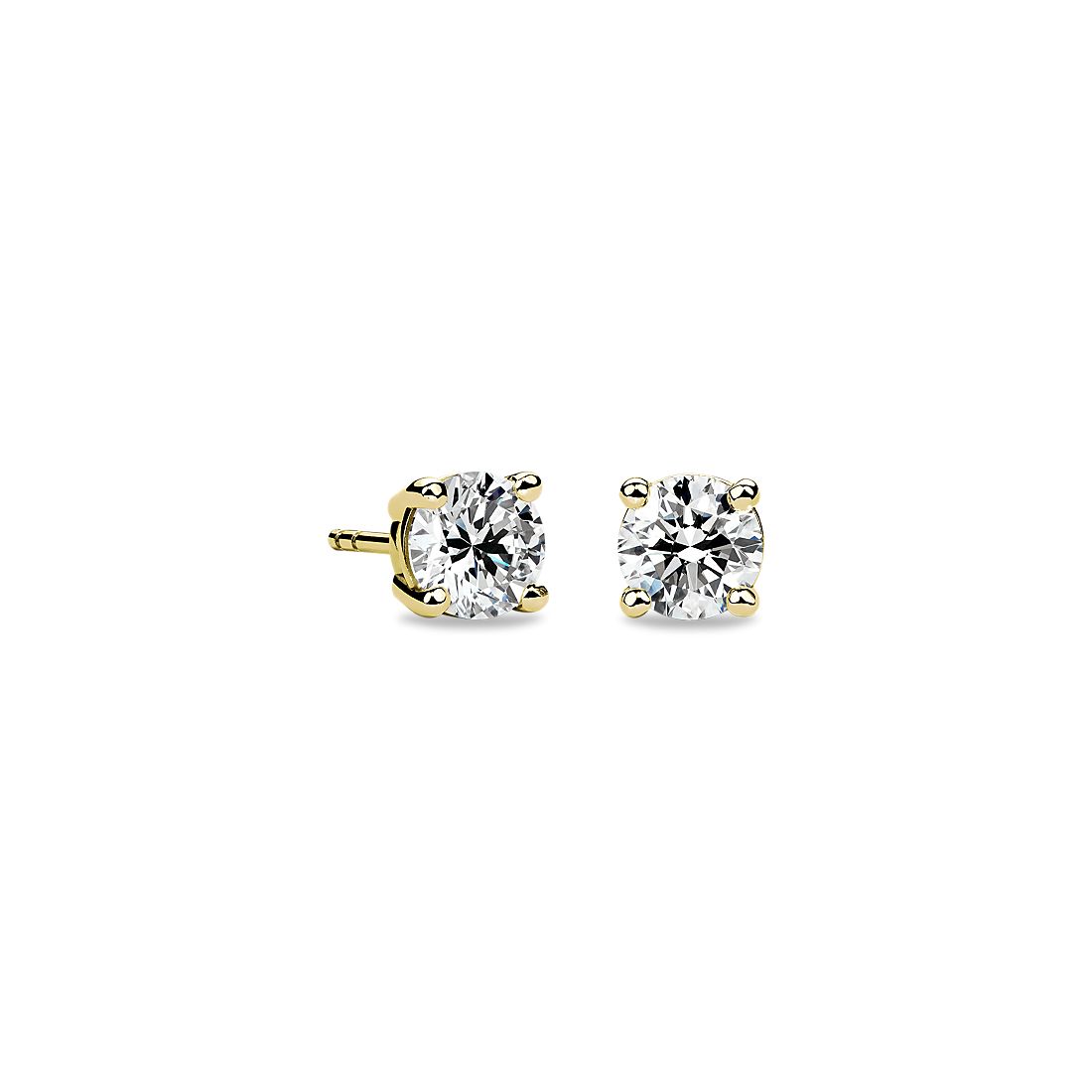 14k Yellow Gold Four-Claw Diamond Stud Earrings (1.54 ct. tw.)