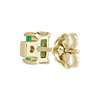 Emerald and Diamond Stud Earrings in 14k Yellow Gold