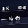 first alternate view of Emerald-Cut Diamond Stud Earrings in 14k White Gold - G/SI2 (5/8 ct. tw.)