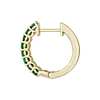 Emerald Hoop Earrings in 14k Yellow Gold