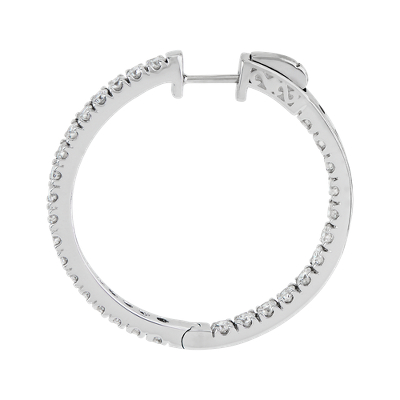 The Perfect Diamond Hoops in 14k White Gold (3 ct. tw.)