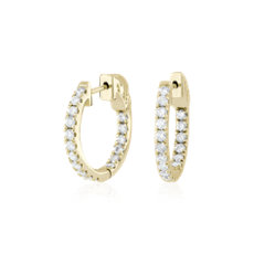 NEW Eternity Diamond Hoop Earrings in 14k Yellow Gold (1 ct. tw.)
